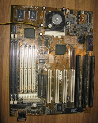 Asus TX97-E socket 7 motherboard for ciryx k6-ii k6-iii k6-2+ intel mmx 200mhz - Image 1 of 4