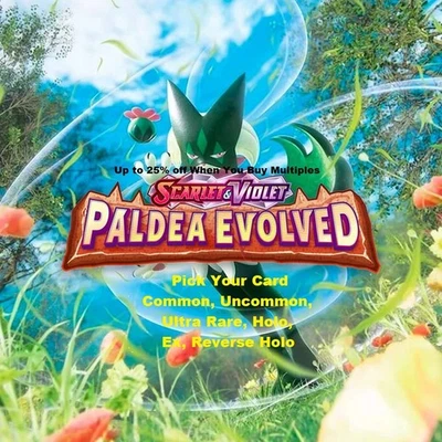 Pokemon TCG Paldea Evolved Un/common Ultra Rares Reverse Card EX You Pick Single - Image 1 of 2