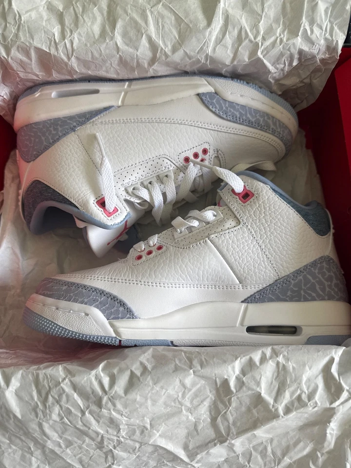 Air Jordan 3 ретро GS кобальтовое блаженство белый HQ0784-101 - Изображение 1 из 4