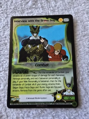 DBZ Dragon Ball Z FOIL Interview With The Green Guy CR7 CCG Promo Colossal  - Image 1 of 4