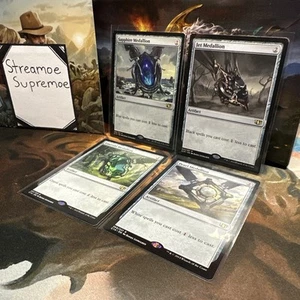 Single Medallion Set Of 4 MTG Non Foil Emerald/Peral/Sapphire/Jet C14 - Picture 1 of 2
