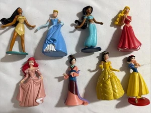 8 Disney Store Princess PVC Figures Lot 3.5-4" Cake Toppers Figures Figurines - Picture 1 of 1