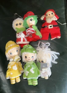 SIX (6) Flocked Felt Ornaments Japan? - Picture 1 of 3