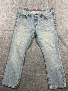 Mossimo Jeans Uomo Bootcut Gamba Dritta Casual Comfort Taglia 36x32 Lavoro Outdoor - Foto 1 di 8