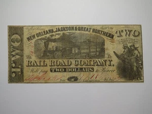 $2 1861 New Orleans Louisiana Obsolete Currency Bank Note Jackson Great North! - Picture 1 of 2