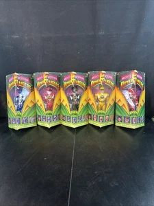 Konvolut 5 Power Rangers Figuren gelb schwarz rot blau und pink  - Bild 1 von 8