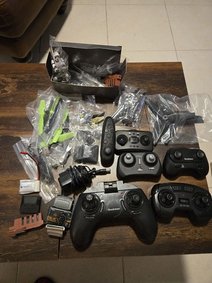 DRONE & Helicopter Assorted REMOTE PARTS LOT  - Image 1 of 4