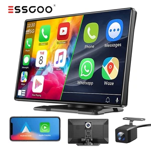 Radio de coche portátil ESSGOO CarPlay & Android Auto 9'' Bluetooth 64GB SD +4K cámara - Imagen 1 de 15