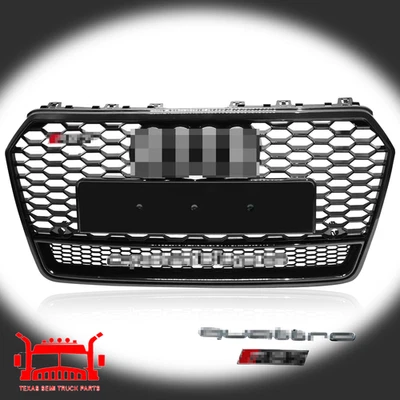 Fits Audi A7 S7 2016 2017 2018 RS7 Style Front Honeycomb Mesh Grill Grille - Image 1 of 4