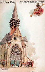 PARÍS - Postal firmada por Eglise St. Julien Des Menetriers Robida - udb (antes de 1908) - Imagen 1 de 2