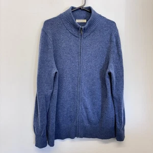 Woolovers Strickjacke Größe L blau durchgehender Reißverschluss Lagenlook Herbst Winter 100% Wolle - Bild 1 von 11