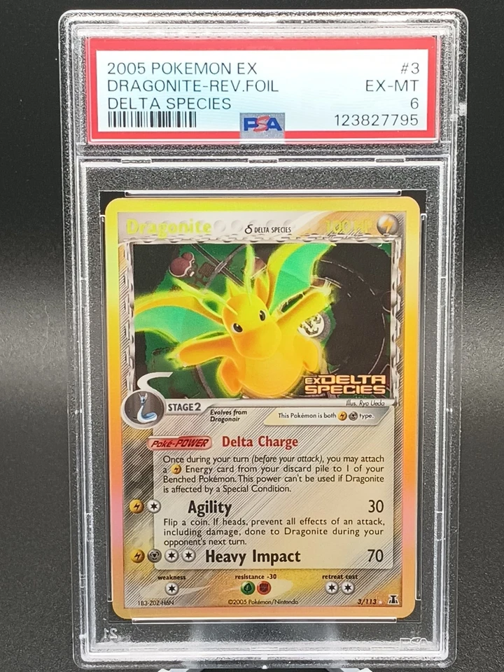 Dragonite (Delta Species) 3/113 Delta Species Reverse Holo PSA 6 EX-MT - Image 1 of 4