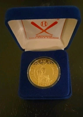 RARE Vintage Nolan Ryan MLB HOF 7 Career No Hitters Coin - Liberia 1993 - Image 1 of 2