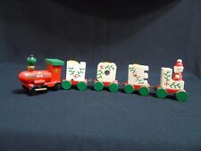 Vintage Wooden 1980s Christmas NOEL l Holiday Candle Train