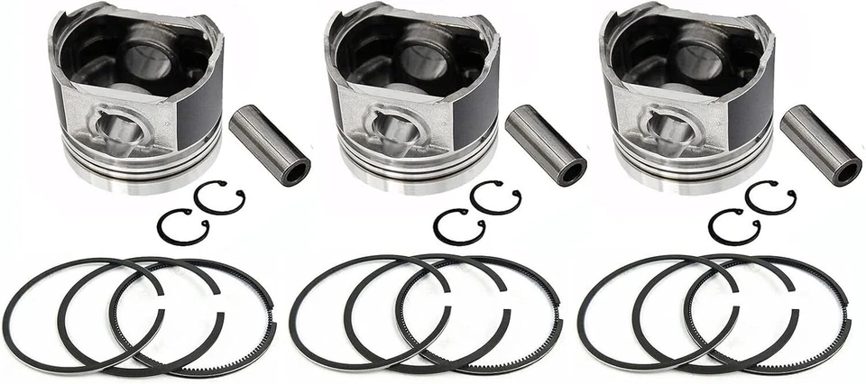 3 Sets STD Piston Kit & Ring Set for Yanmar 3TNV88T 3TNV88 Engine Komatsu - Image 1 of 1