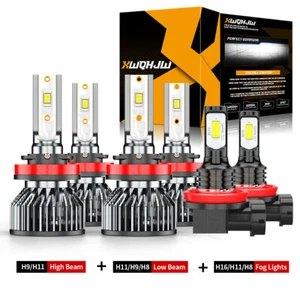 For 2007-2018 Nissan Altima Combo LED Headlight High/Low + Fog light bulbs Kits - Picture 1 of 8