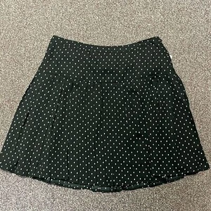 NWT Halogen Black Polka Dot Pleated Skirt - Size 12 - Picture 1 of 7