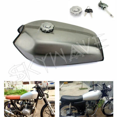 CAFE RACER VINTAGE GAS FUEL TANK 9L 2.4GAL FOR HONDA CG125 CG125S CG250 GAS CAP - Image 1 of 4