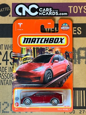 2022 Matchbox Tesla Model Y Red #18/100 - Image 1 of 2