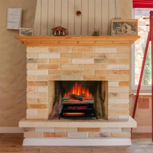 23 in Electric Fireplace 3D Log set insert, Infrared Fireplace Heater for Indoor - Picture 1 of 11