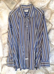 BURBERRY LONDON Men XXL 2XL authentic DRESS shirt button down multi stripe EXLNC - Picture 1 of 5