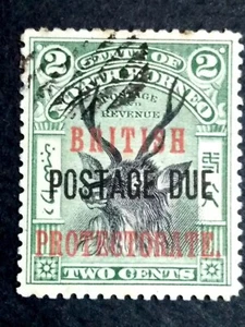 North Borneo 1902-1903 Overprint Postage Due & British Protectorate 2c - 1v Used - Picture 1 of 2