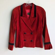 Vintage Danier Leather/Suede Blazer Jacket - Red & Black