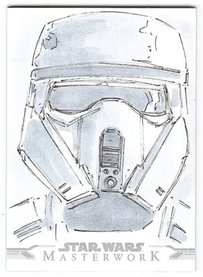 2020 Topps Star Wars Masterwork Stormtrooper 1/1 Sketch Card Patricio Carrasco - Image 1 of 2