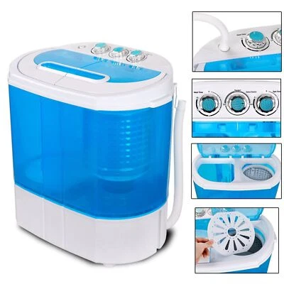 Blue Portable Washing Machine Spin Wash & Spin Dry Save Time Easy to Operate - Image 1 of 4