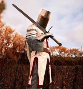 Medieval Knight Templar Full Body Armor Suit-Historical Reenactment Knight - Picture 1 of 8