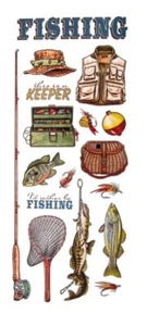 "Pegatinas artesanales para álbum de recortes de pesca + borde 5x12""" - Imagen 1 de 2