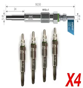 4X SVAC HEATER GLOW PLUGS FOR SUZUKI GRAND VITARA 1.9 DDiS 2005-2015 - 11V - Picture 1 of 3