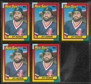 CASE BREAK 1990 TOPPS TRADED #101T JEFF REARDON 5-CARD LOT RED SOX TWINS - Picture 1 of 1