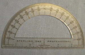 Transportador de medio círculo profesional Sterling 582 de 6" hecho en EE. UU. - Imagen 1 de 2