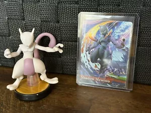 Shadow Mewtwo Amiibo Card Pokken Tournament + Mewtwo Amiibo - Picture 1 of 2