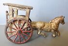 Parts Or Repair Only Old Cast Iron Toy Us Mail Horse Drawn Wagon Cart