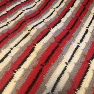 Vintage Handmade Granny Afghan Crochet Lap Throw Blanket 53” X 43” - Picture 1 of 4
