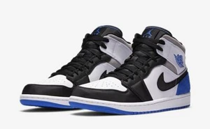 Nike Air Jordan 1 Mid SE GS Union Royal Black Toe BQ6931-102 US 4Y/ 5,5 Damen - Bild 1 von 9