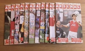 Arsenal 1993/94 Selection of Home League Programmes from menu Away Teams A-N - Picture 1 of 12