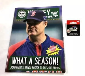 Yawkey Way Report 2013 World Series Boston Red Sox Cardinals Program Pin Lot - Picture 1 of 2