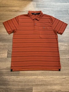 ROHAN mens "Stria Polo" Brown&Black striped size Large Excellent condition - Picture 1 of 15