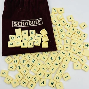 VINTAGE SCRABBLE TILES - Replacement, Craft Scrapbooking, Jewellery making x 99 - Picture 1 of 8
