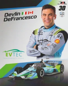 Tarjeta Devlin DeFrancesco EVTEC 2025 Honda Dallara Indy Car Hero - Imagen 1 de 2