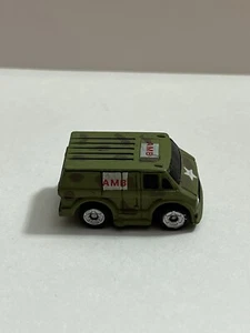 Vintage Micro Machines Galoob 1988 Green Military Ambulance - Picture 1 of 4
