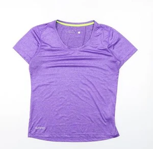 SPIRO Womens Purple Polyester Blend Basic T-Shirt Size XL Scoop Neck - Picture 1 of 10