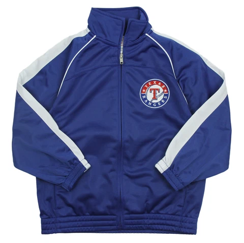 Reebok MLB Baseball Youth Texas Rangers Tricot Track Jacket - Blue Cover