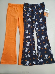 Peanuts Snoopy & Woodstock Girls Halloween Leggings Set Of 2 Size 7-8 - Picture 1 of 13