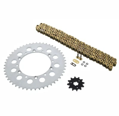 1996-1997, 2000-2002 Kawasaki KX125 125 Gold O Ring Chain & Sprocket 12/51 112L - Image 1 of 4