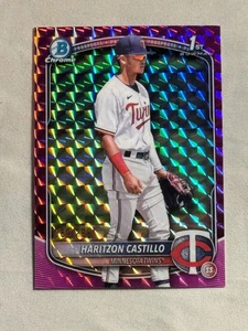 2025 Bowman Chrome Fuchsia Geometric Refractor Haritzon Castillo RC 1st /299 - Picture 1 of 2