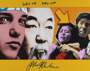 SELTENES Karate Kid signiertes Foto gerahmt 18x22 beschriftet Wachs auf Wachs von COA/HOLO - Bild 1 von 4